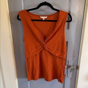 CAbi Rust Twist-Front Tank Top